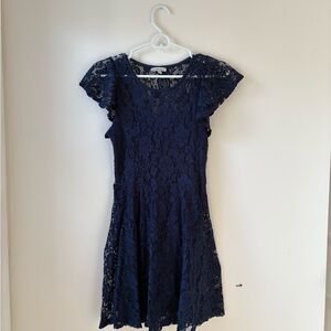 Navy Blue Lace Dress